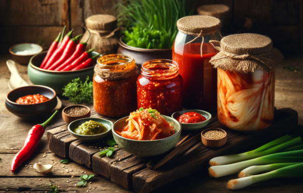 고추장, 된장, 간장 등 장류와 김치 등 전통 발효식품에 대한 관심이 커지고 있는 가운데, 한국과학기술한림원이 오는 22일 ‘발효기법을 활용한 산업 현황과 기술발전 방향’을 주제로 한림콜로키엄을 개최한다. 이미지=식품저널+ChatGPT