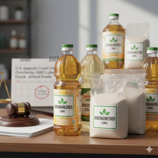 미 연방 제9순회항소법원(9th Circuit Court of Appeals)은 지난&nbsp;10월 31일&nbsp;미국 농무부(USDA)가 제정한 GMO(Bioengineered) 표시 규정 중 highly refined foods를 사실상 표시 대상에서 제외한 부분은 위법이라고 판결했다. 이미지=구글 제미나이